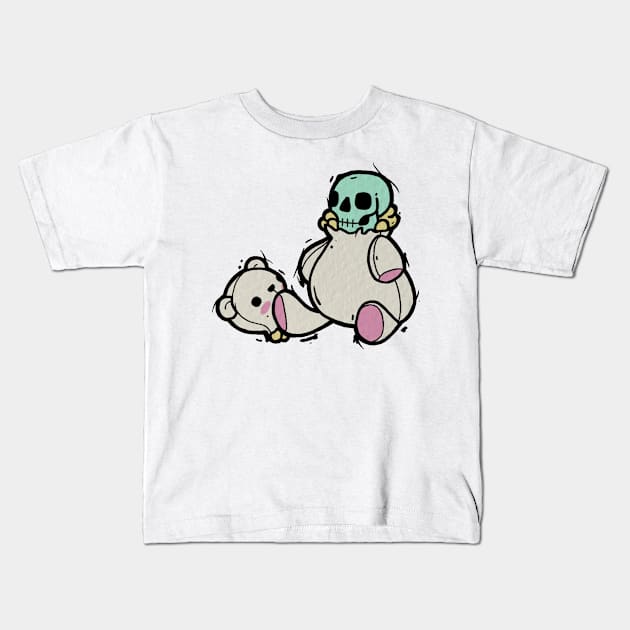 skull bear Kids T-Shirt by weirdesigns